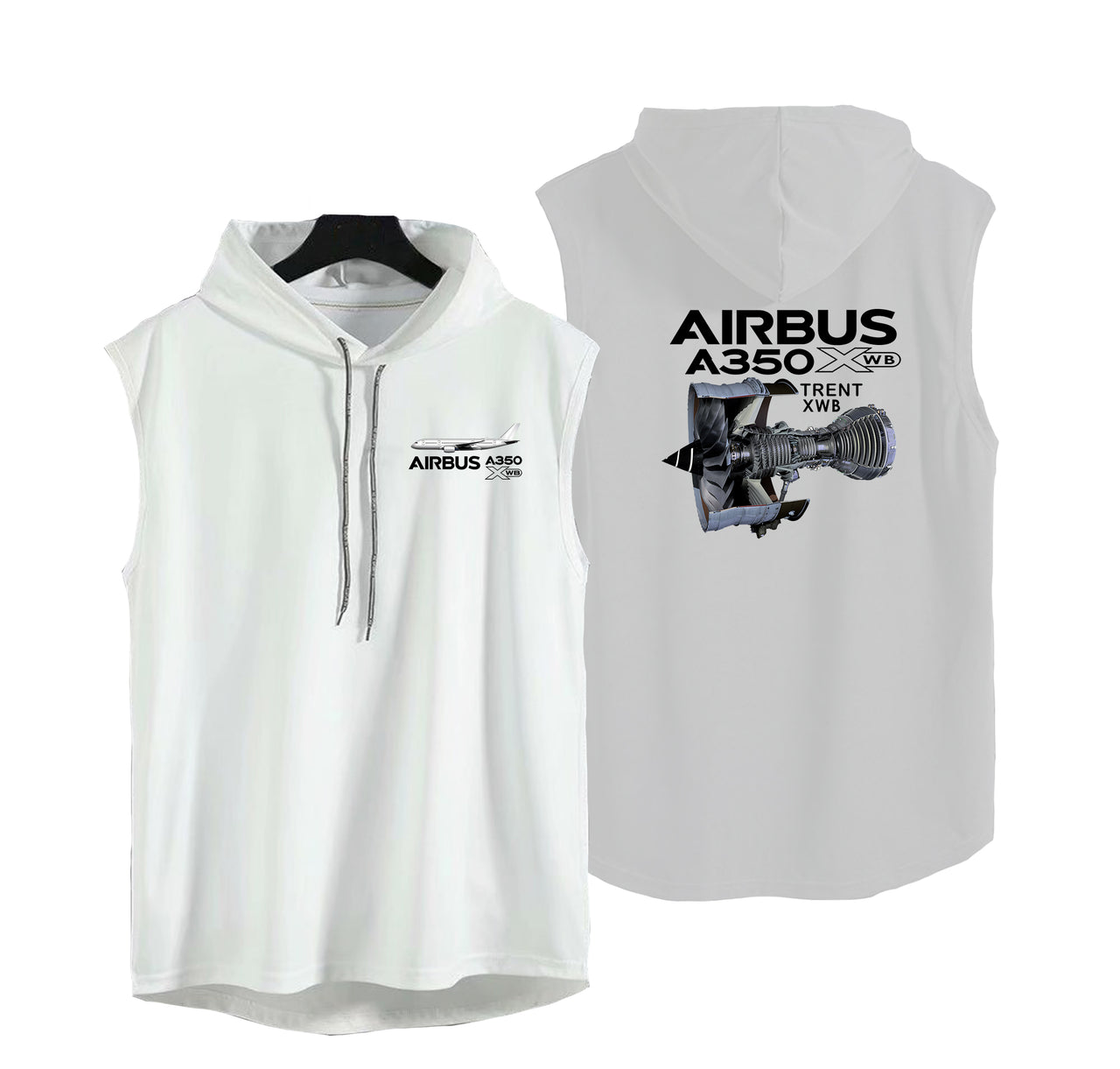 Airbus A350 & Trent XWB Engine Designed Hooded Tank Tops