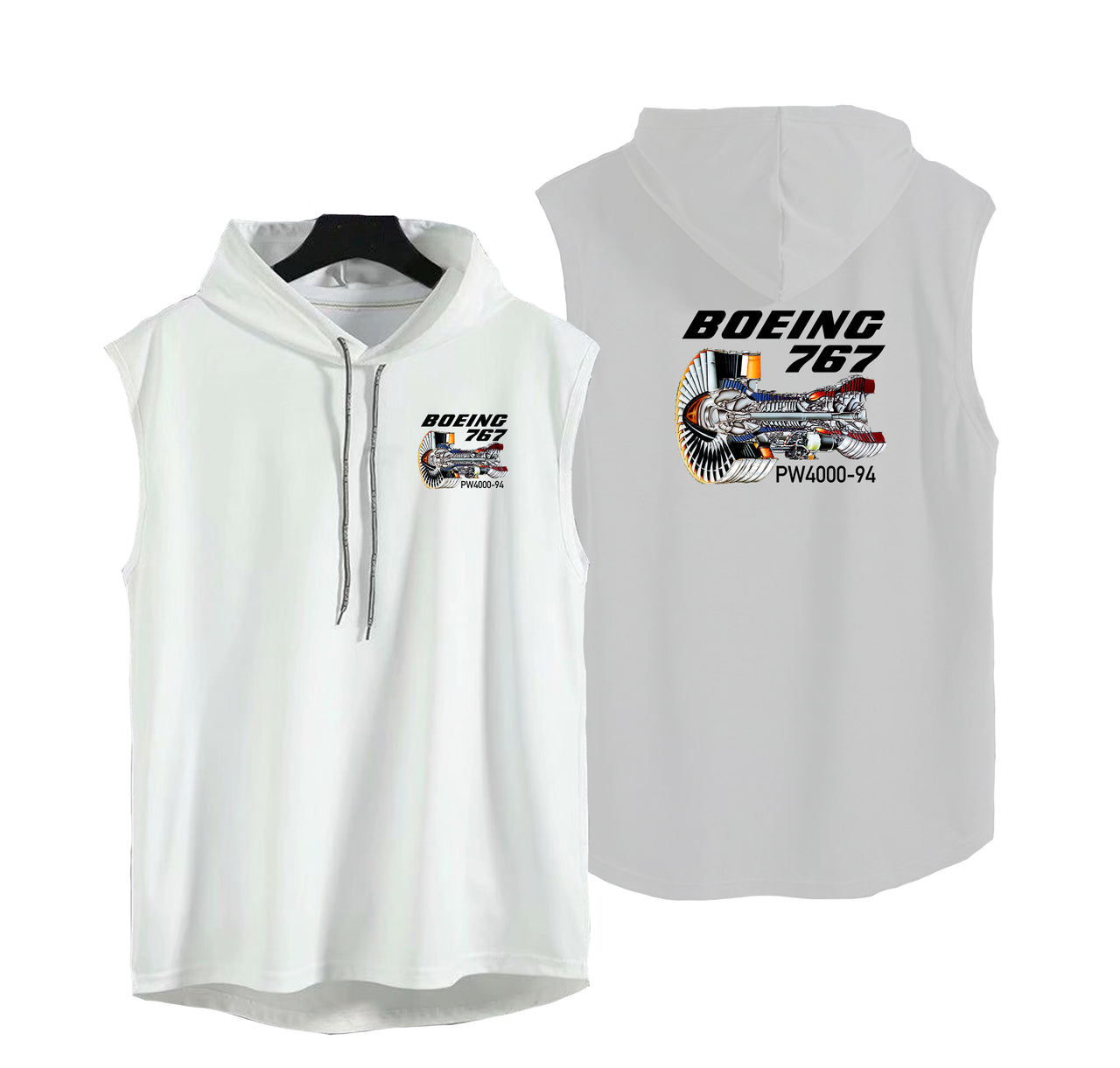 Boeing 767 Engine (PW4000-94) Designed Hooded Tank Tops