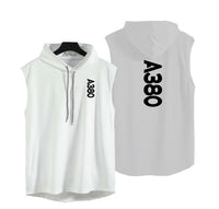 Thumbnail for A380 Text Designed Hooded Tank Tops