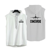 Thumbnail for Concorde & Plane Designed Hooded Tank Tops