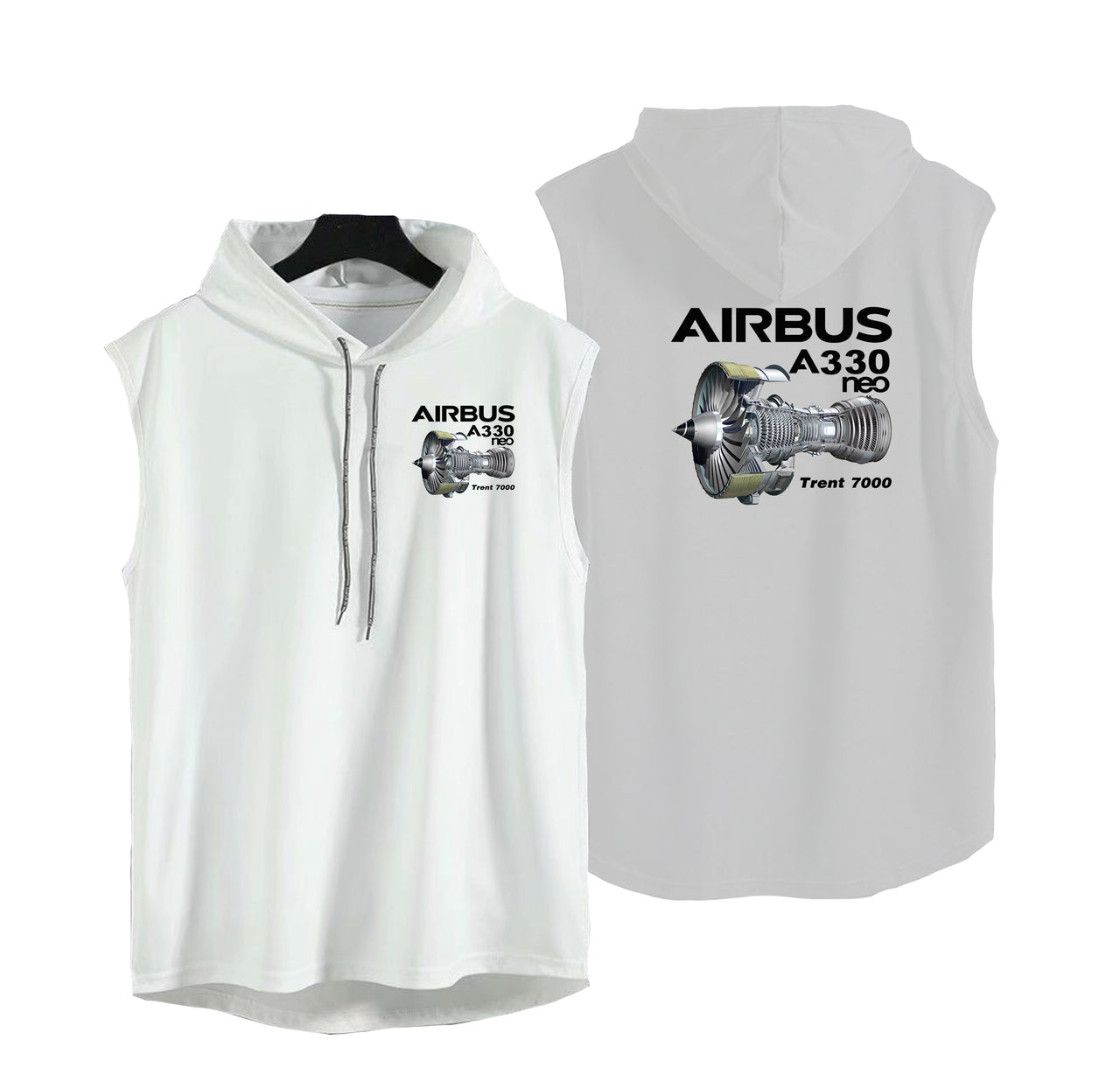 Airbus A330neo & Trent 7000 Designed Hooded Tank Tops