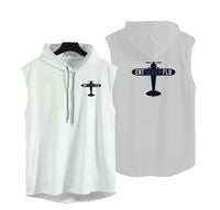Thumbnail for Eat Sleep Fly & Propeller Designed Hooded Tank Tops