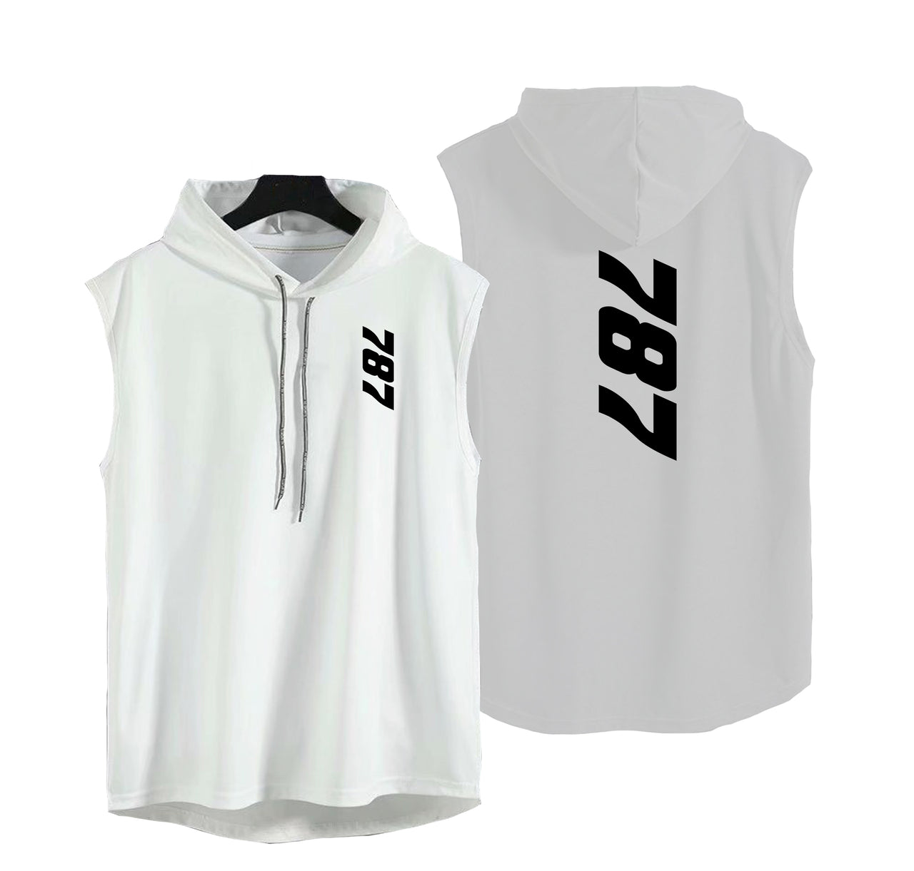 Boeing 787 Text Designed Hooded Tank Tops