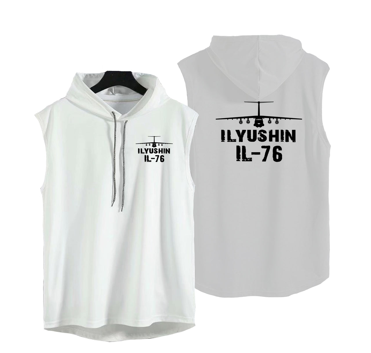 ILyushin IL-76 & Plane Designed Hooded Tank Tops