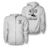 Thumbnail for Helicopter Pilots Get It Up Faster Designed Zipped Hoodies
