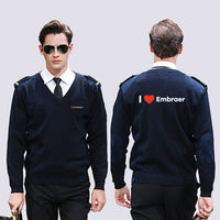 Thumbnail for I Love Embraer Designed Wool Pilot Sweaters