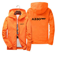 Thumbnail for A330neo & Text Designed Thin Windbreaker Jackets