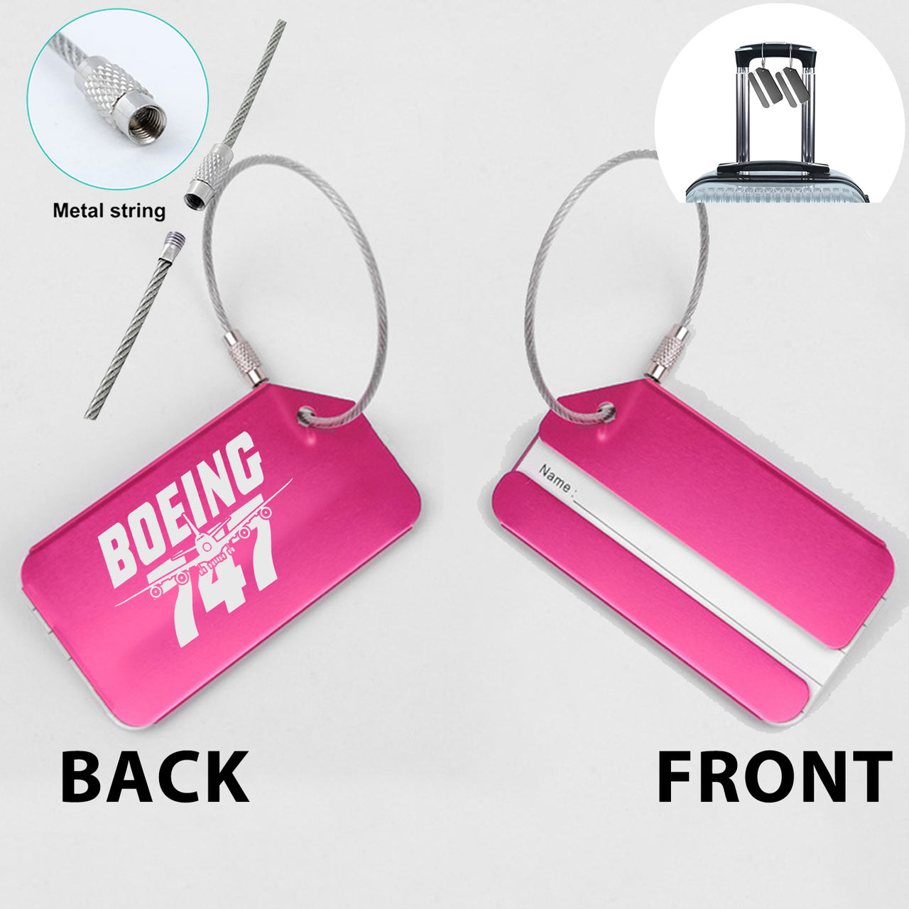 Amazing Boeing 747 Designed Fashion Metal Luggage Tags