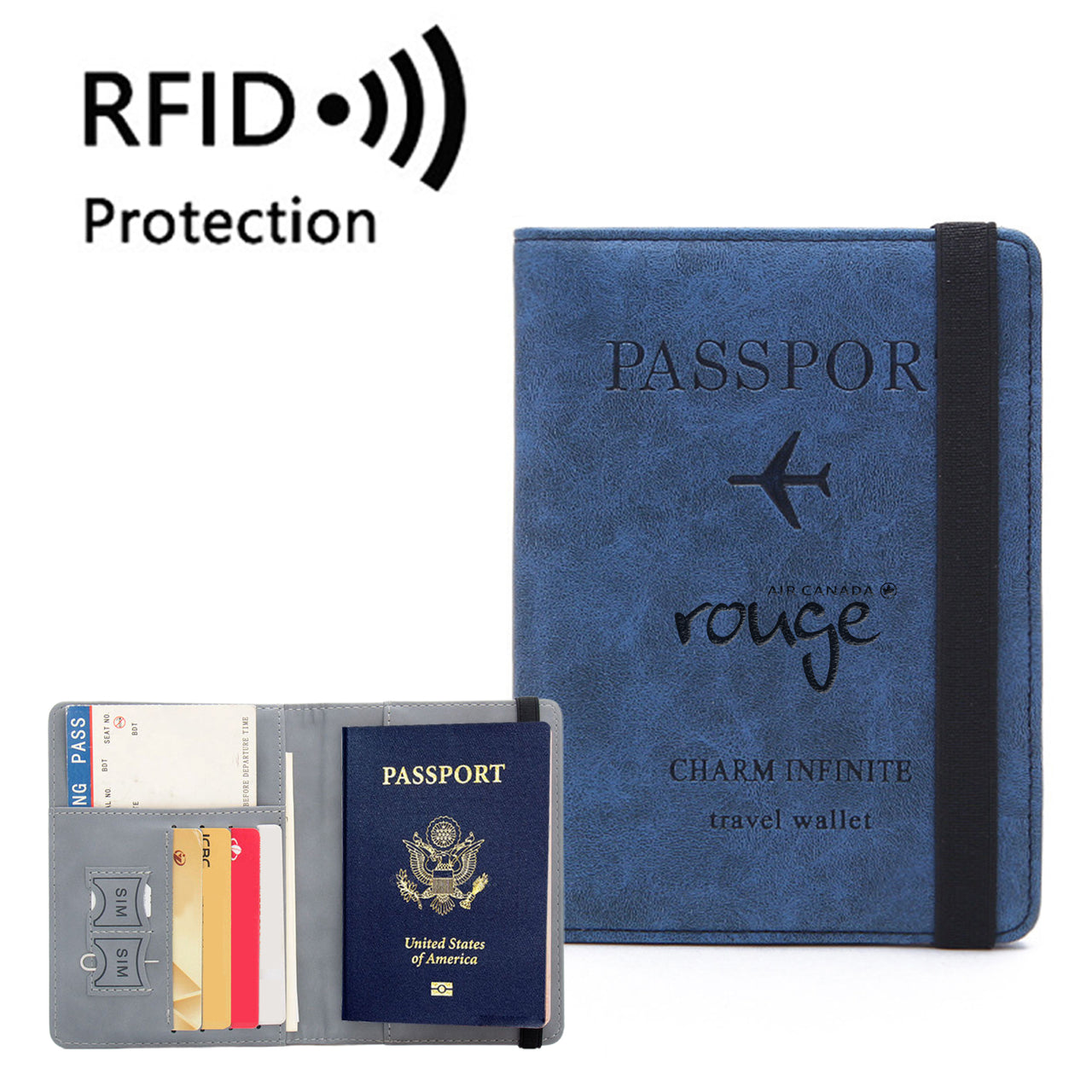 Air Canada rouge Airlines Designed Passport Cover Travel Wallet Passport Holder