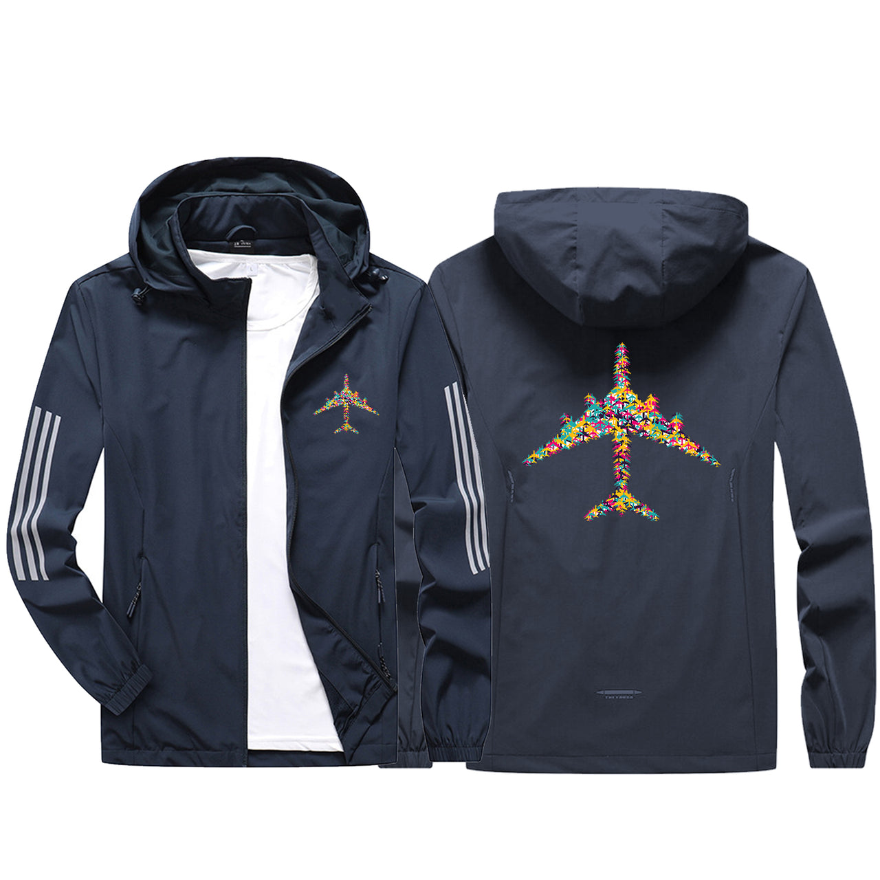 Colourful Airplane Sport & Running Jackets