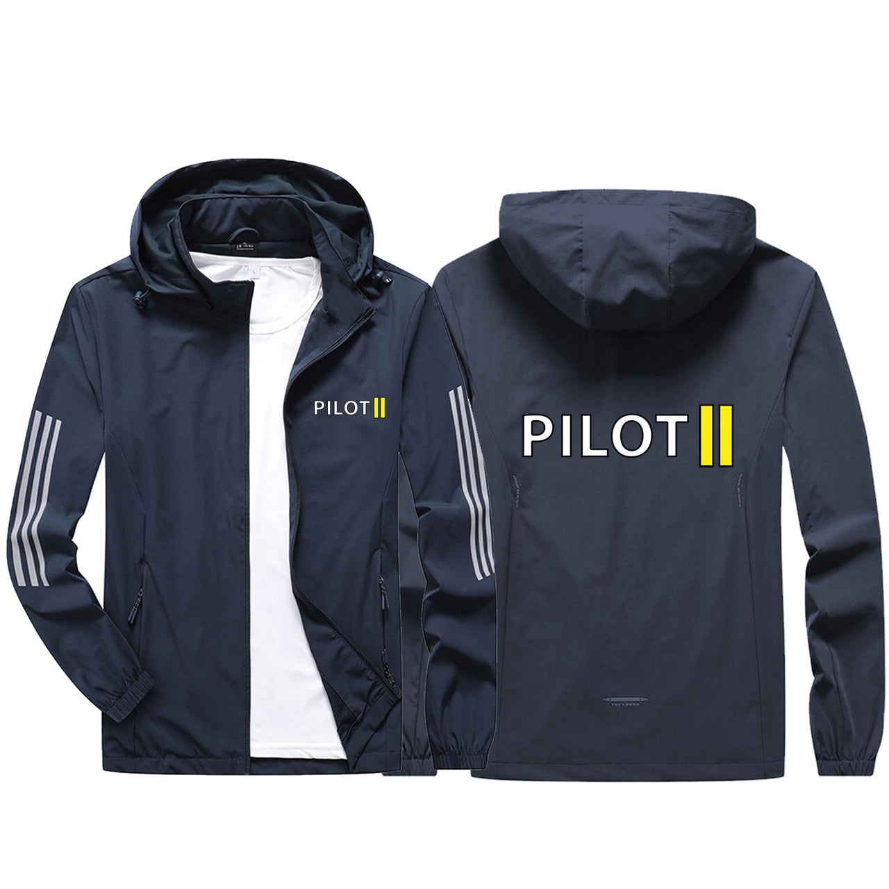 Pilot & Stripes (2 Lines) Sport & Running Jackets
