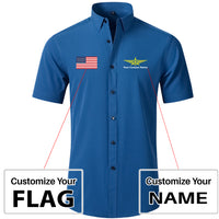 Thumbnail for Custom Flag & Name with Badge 3 Design Super Quality Short Sleeve Shirts