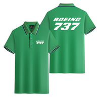 Thumbnail for Boeing 737 & Text Designed Stylish Polo T-Shirts (Double-Side)