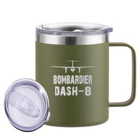 Thumbnail for Bombardier Dash-8 & Plane Designed Stainless Steel Laser Engraved Mugs