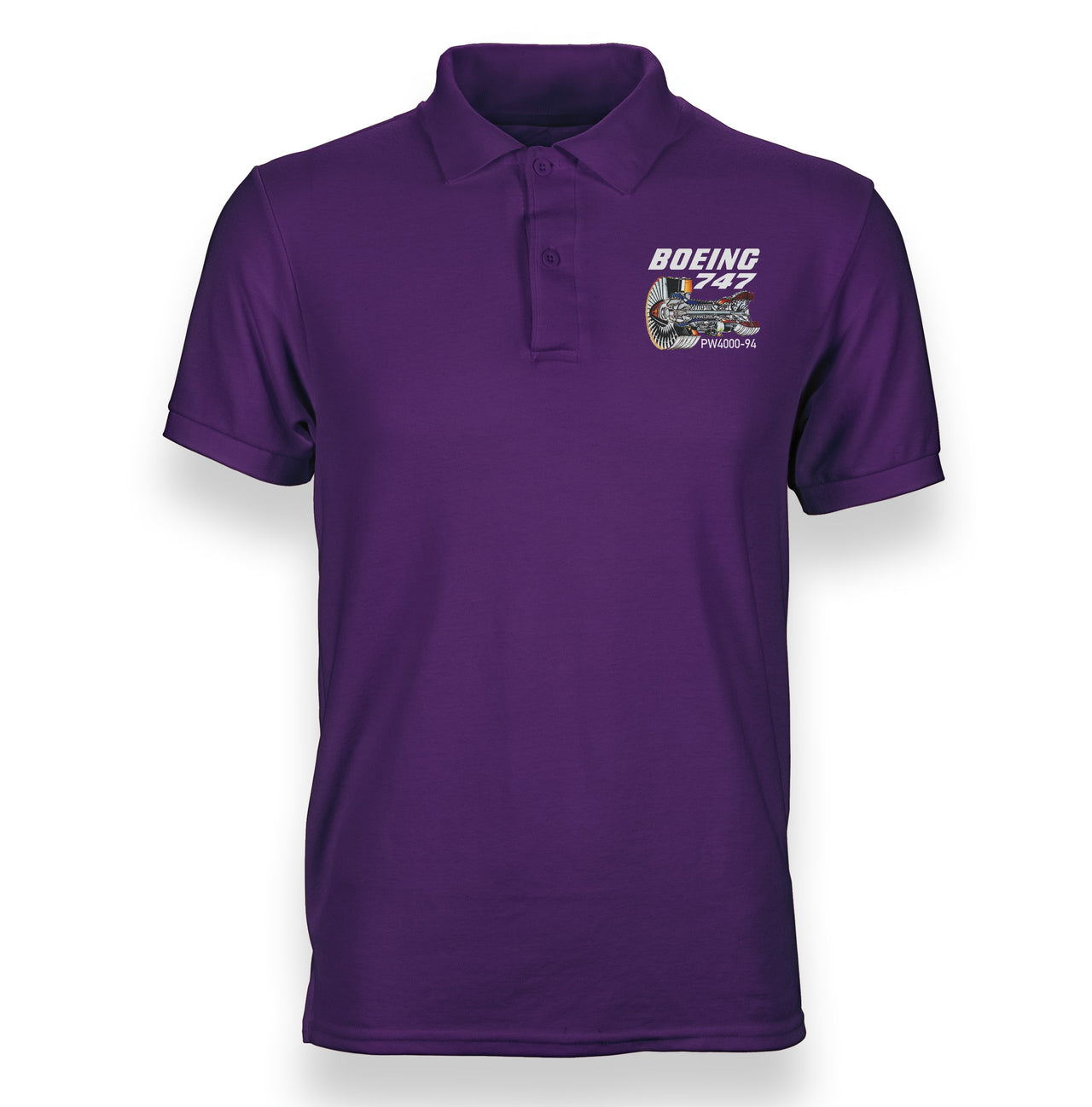 Boeing 747 & PW4000-94 Engine Designed "WOMEN" Polo T-Shirts