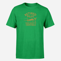 Thumbnail for Retired Pilot & Coctails Design Super Quality T-Shirts