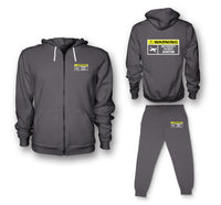 Thumbnail for Warning May Constantly Talk About Aviation Designed Zipped Hoodies & Sweatpants Set