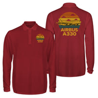 Thumbnail for Retro Airbus A330 Designed Long Sleeve Polo T-Shirts (Double-Side)