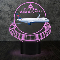 Thumbnail for Delta Airlines (Delta Air Lines) Airbus A321 Designed 3D Lamp