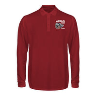 Thumbnail for Airbus A320 & CFM56 Engine Designed Long Sleeve Polo T-Shirts