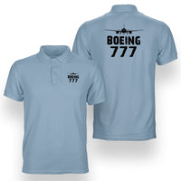 Thumbnail for Boeing 777 & Plane Designed Double Side Polo T-Shirts