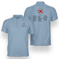 Thumbnail for Aviation Alphabet 2 Designed Double Side Polo T-Shirts