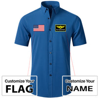 Thumbnail for Custom Flag & Name with Special Badge Design Super Quality Short Sleeve Shirts