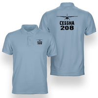 Thumbnail for Cessna 208 & Plane Designed Double Side Polo T-Shirts