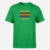 Thumbnail for Retro Boeign 747-8 Design Super Quality T-Shirts