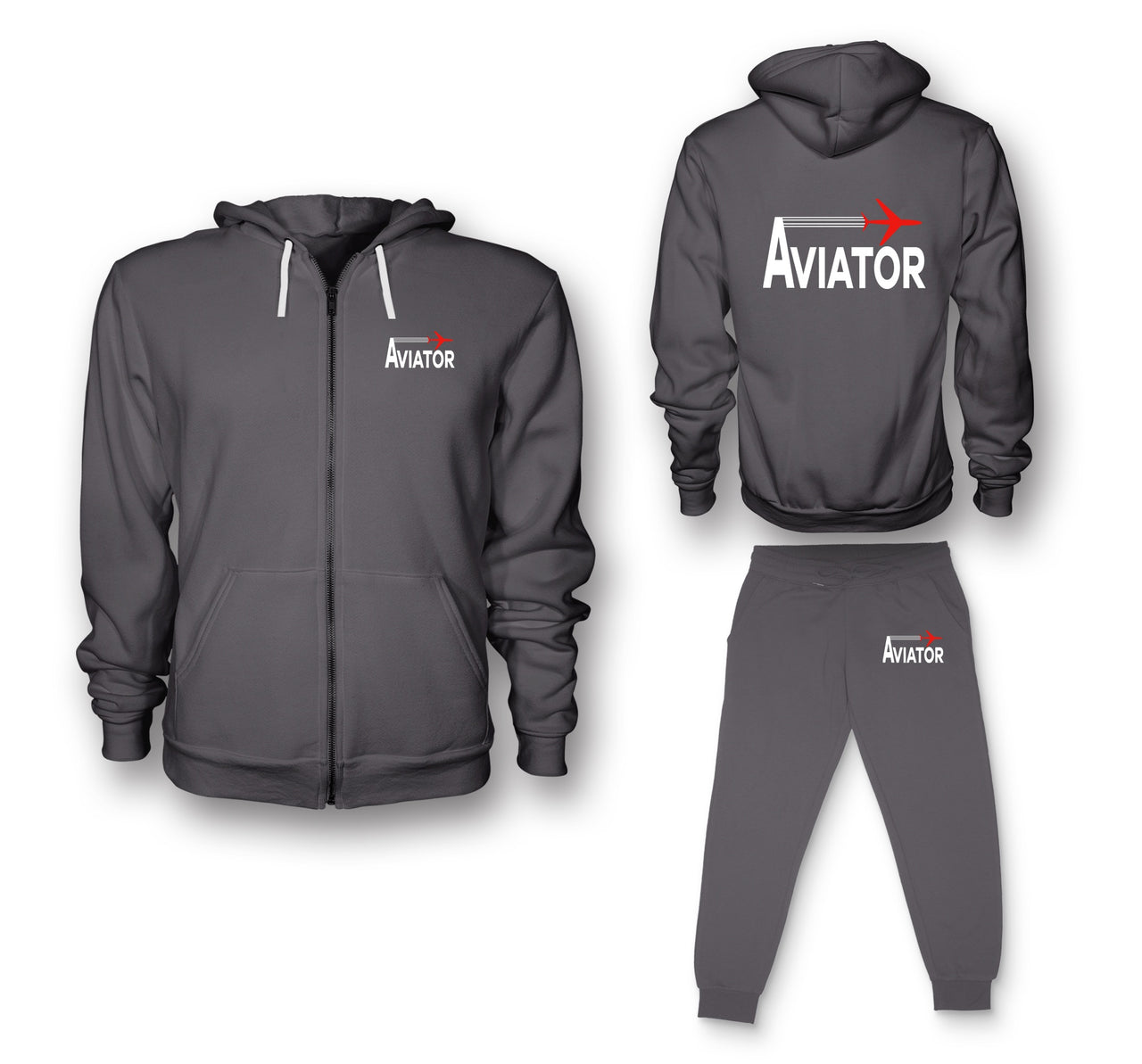 Aviator Designed Zipped Hoodies & Sweatpants Set