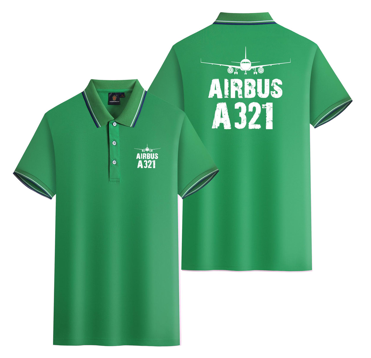 Airbus A321 & Plane Designed Stylish Polo T-Shirts (Double-Side)