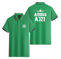 Thumbnail for Airbus A321 & Plane Designed Stylish Polo T-Shirts (Double-Side)