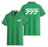 Thumbnail for Boeing 777 & Text Designed Stylish Polo T-Shirts (Double-Side)