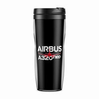 Thumbnail for Amazing Airbus A320neo Designed Plastic Travel Mugs