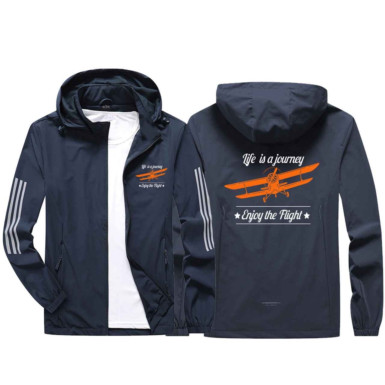 Life is a journey Enjoy the Flight Sport & Running Jackets