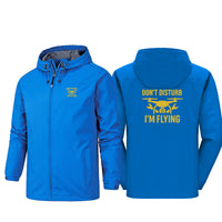 Thumbnail for Don't Disturb I'm Flying Designed Rain Jackets & Windbreakers