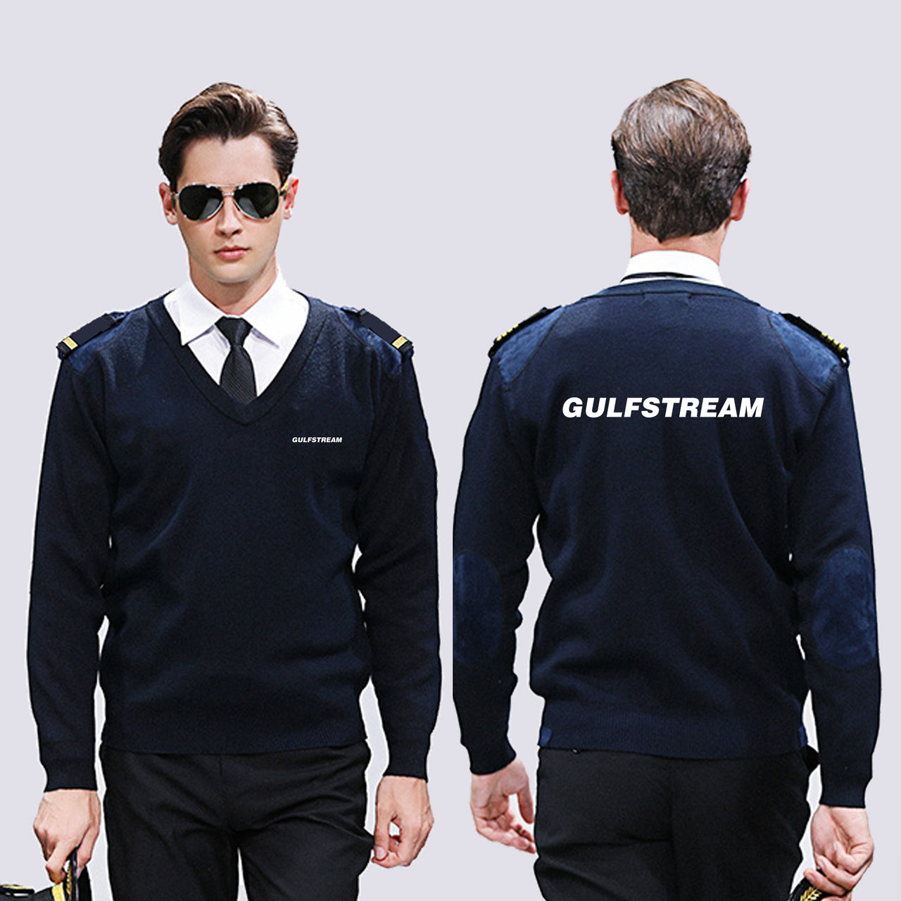 Gulfstream & Text Designed Wool Pilot Sweaters