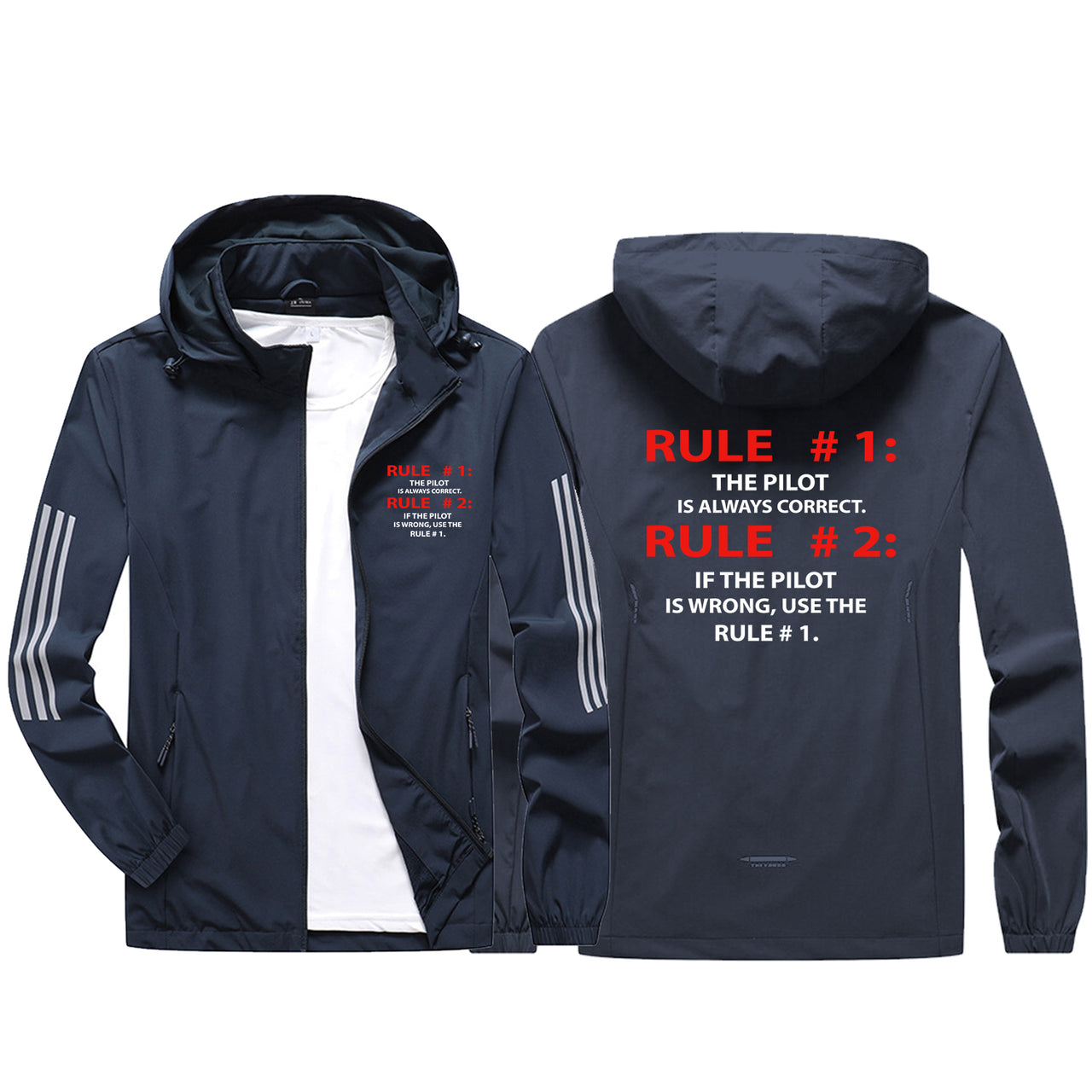 Rule 1 - Pilot is Always Correct Sport & Running Jackets