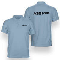 Thumbnail for A321neo & Text Designed Double Side Polo T-Shirts