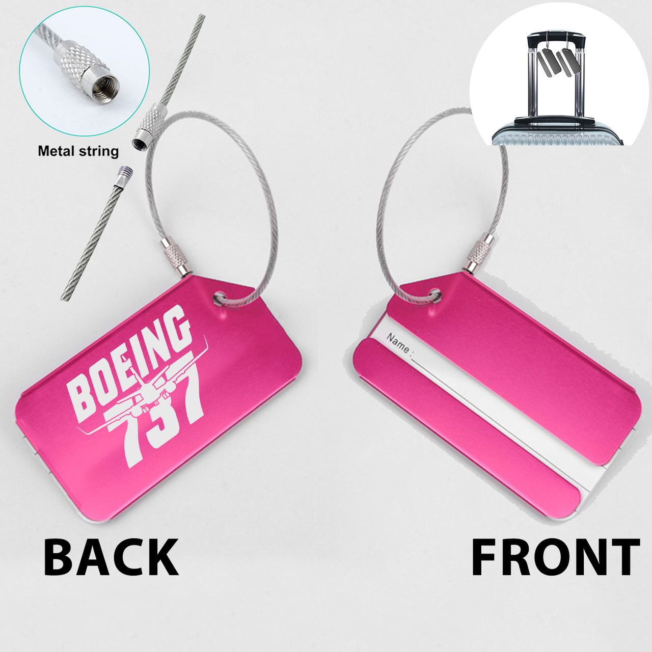 Amazing Boeing 737 Designed Fashion Metal Luggage Tags