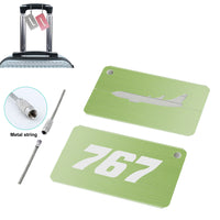 Thumbnail for 767 Flat Text Designed Aluminum Airplane Luggage Tags