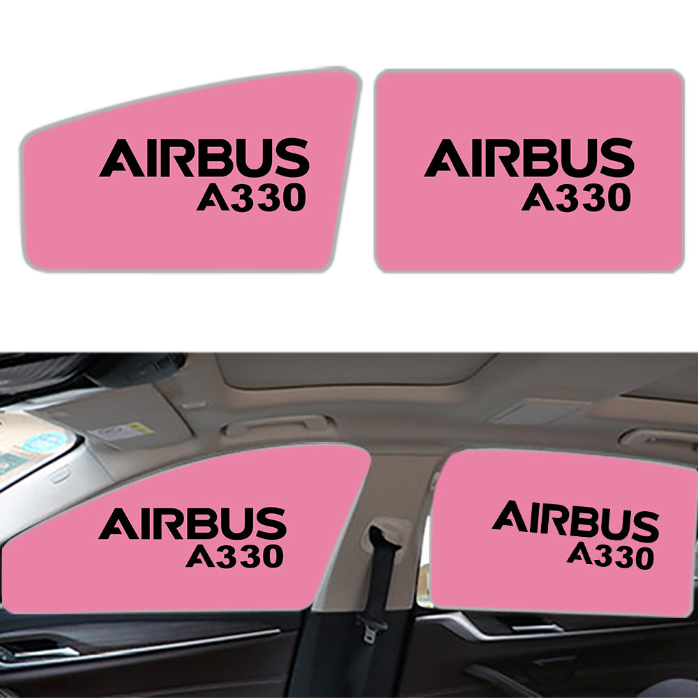 Airbus A330 & Text Designed Car Sun Shade (Side window)