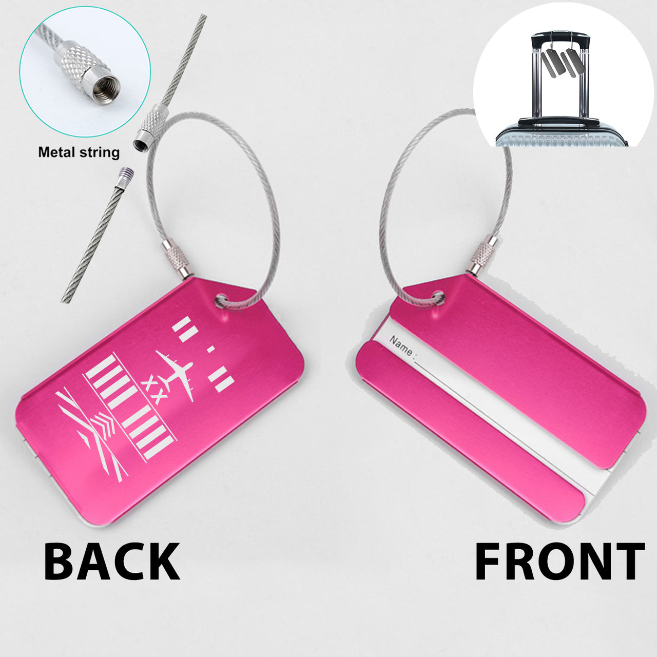 Products Runway (Customizable) Designed Fashion Metal Luggage Tags