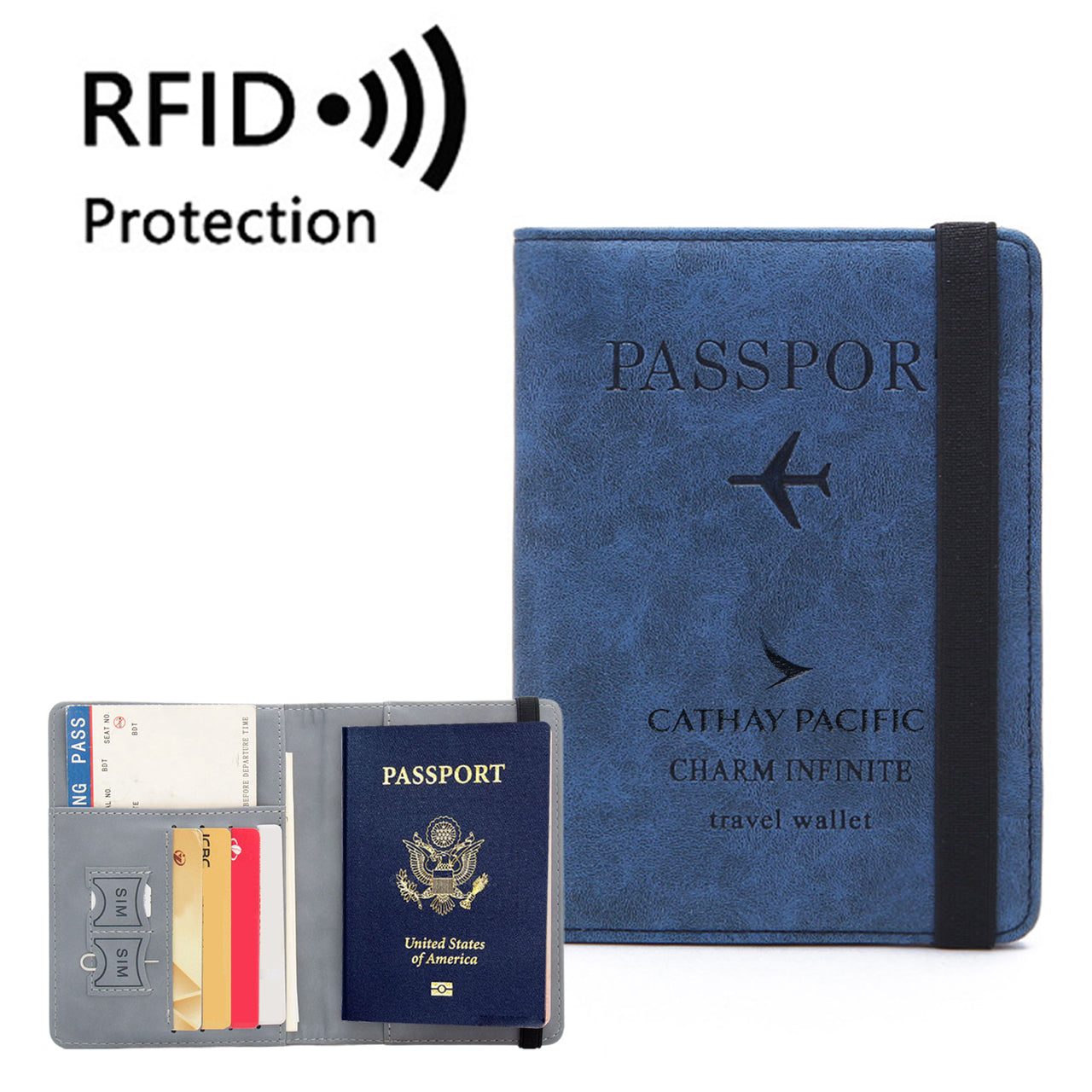 Cathay Pacific Airways Airlines Designed Passport Cover Travel Wallet Passport Holder