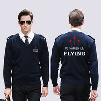 Thumbnail for I'D Rather Be Flying Designed Wool Pilot Sweaters