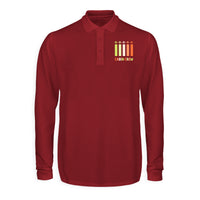 Thumbnail for Colourful Cabin Crew Designed Long Sleeve Polo T-Shirts