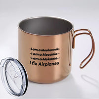 Thumbnail for I Fix Airplanes Designed Stainless Steel Portable Mugs