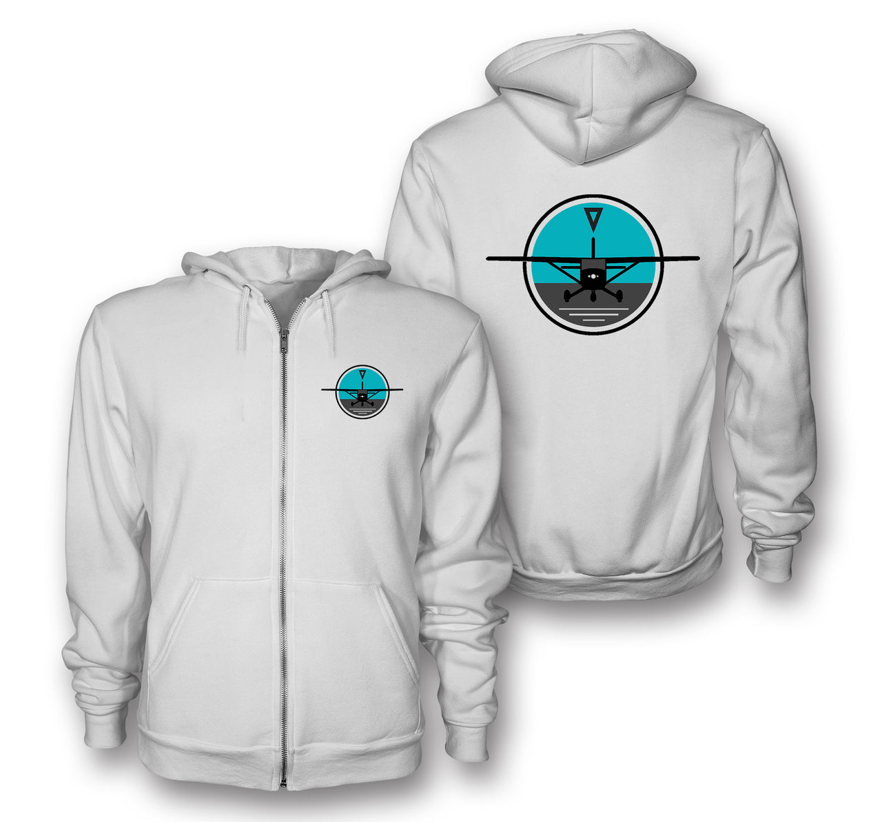 Cessna & Gyro Designed Zipped Hoodies