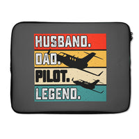 Thumbnail for Husband & Dad & Pilot & Legend Designed Laptop & Tablet Cases