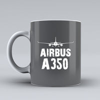 Thumbnail for Airbus A350 & Plane Designed Ceramic White Mugs